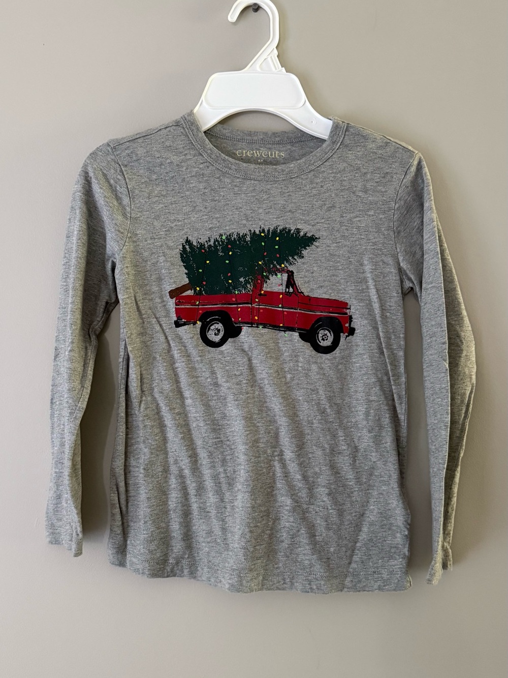 Crewcuts Kids long-sleeve “Christmas tree truck” graphic T